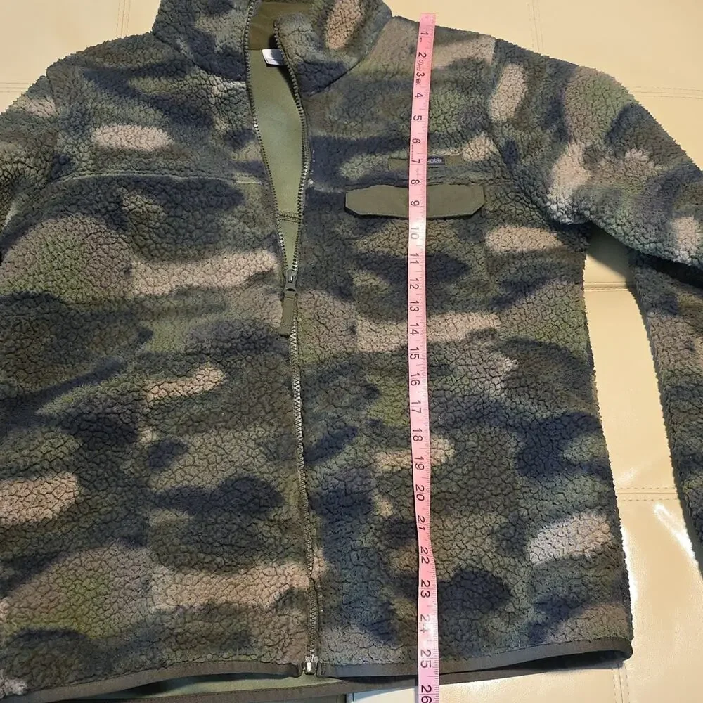 Columbia Mountainside Camo Fleece Full Zip Jacket Mens Size Large